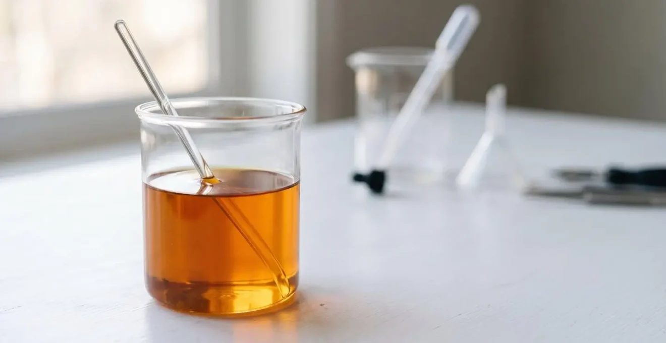 Observation détaillée de la qualité d'un fluide mécanique révélant son état de contamination