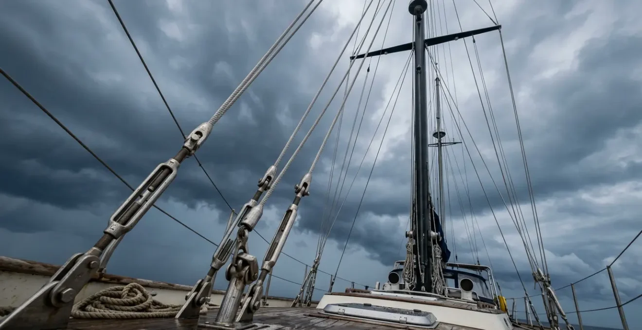 Inspection technique du gréement dormant d'un voilier de croisière avec focus sur les câbles et sertissages