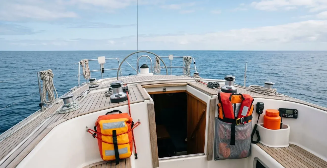Organisation optimale du matériel de sécurité dans le cockpit d'un voilier pour accès rapide