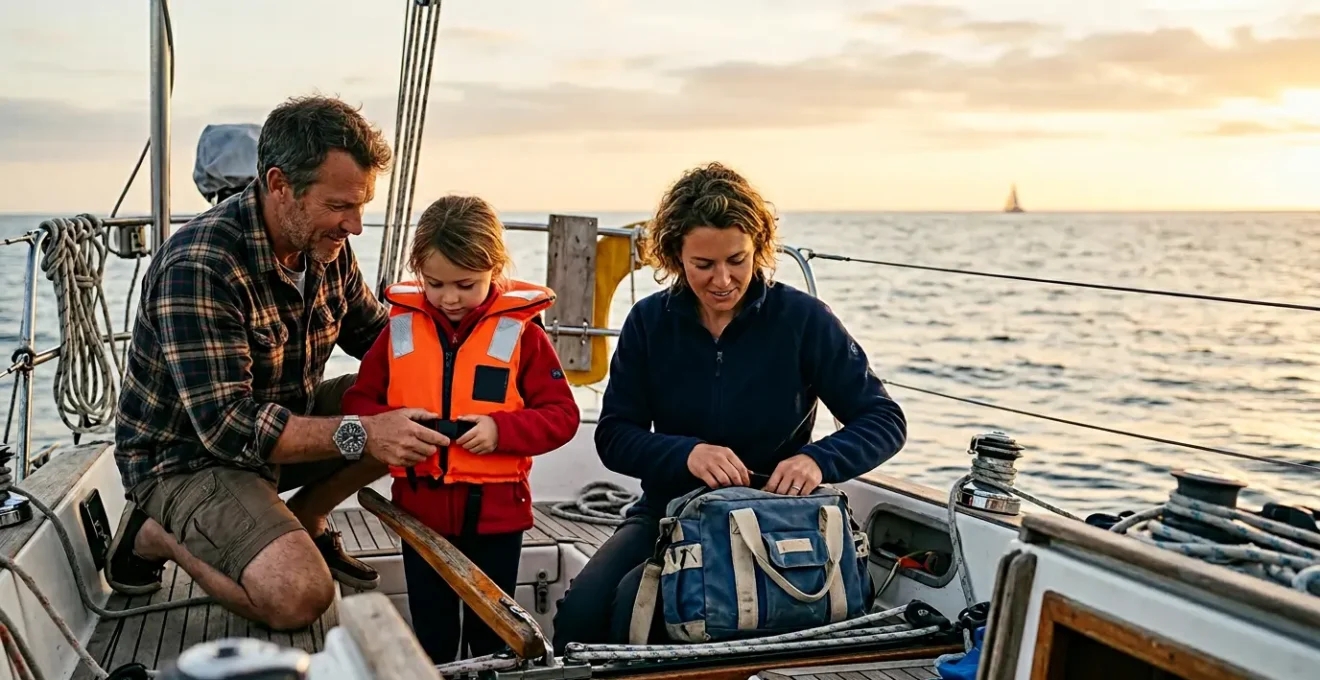 Préparation de la sécurité familiale à bord d'un voilier en navigation hauturière