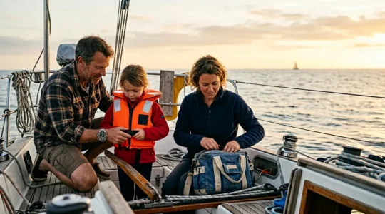 Préparation de la sécurité familiale à bord d'un voilier en navigation hauturière